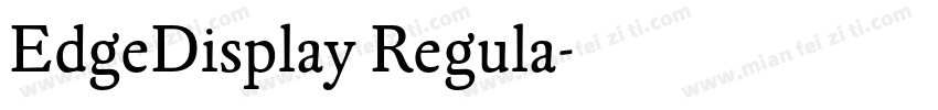 EdgeDisplay Regula字体转换